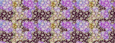 Raster güzel kumaş deseni çiziyor. Renkli Bahar Teması eskiz kalıbı. Düz Çiçek Elementleri Tasarımı. Çiçek deseni.