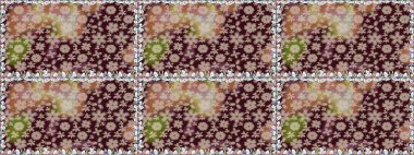 Kahverengi ve bej renkli çiçeklerle kusursuz çiçek deseni. Suluboya tarzında kahverengi ve bej renkte çiçekler.