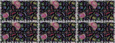 Güzel kumaş deseni. Düz çiçek öğeleri tasarım. Yaz tema Dikişsiz desen arka plan rengi. Trendy sorunsuz çiçek deseni içinde Raster illüstrasyon.