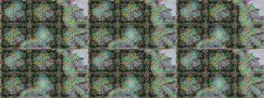 Küçük çiçekte hoş bir çiçek deseni var. Çiçeksel elementlerle süslenmiş zarif raster dokusu. Gri ve yeşil renklerde parlak çiçeklerle soyut ve pürüzsüz desen.