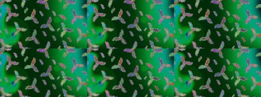 Raster skeci. Kar Tanesi Mozaik ikonu. Düz dizayn. Grafiksel element dekorasyonu. Sembol kışı, donmuş, Noel, yeni yıl tatili. Siluet kar tanesi işareti izole edilmiş yeşil, mavi ve nötr renkler.