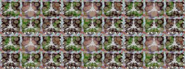 Halk tarzı. Moda baskıları için zarif bir şablon. Modern çiçek arkaplanı. Parlak renkli çiçeklerle ve kahverengi renklerde yapraklarla şaşırtıcı, pürüzsüz çiçek deseni.