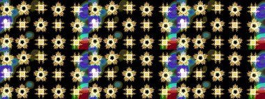 Renkli elementlerle Raster ilginç desen