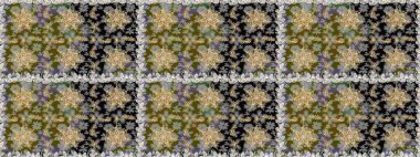 Gri renkli ve altın elementli altın desenli. Barok tarzında duvar kağıdı tasarımı için kusursuz damaske deseni arkaplanı. Süslü raster dekorasyonu.