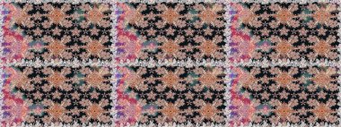 Gri renklerde. Raster illüstrasyonunda kusursuz çiçek deseni. Güzel kumaş deseni. Raster illüstrasyonu.