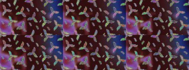 Yeni yıl kar tanesi. Düz kar karalama ikonları, kar taneleri kahverengi, mor ve menekşe renkli siluetler noel afişi için, kartlar. Güzel soyut kar taneleri raster tasarımı..