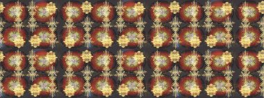 Renkli kar taneleri Raster çizimi. Raster kahverengi, gri ve sarı kar tanelerinden izole edilmiş. Güzel kış süsleri..