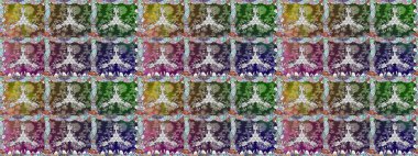 Raster illüstrasyonunda kusursuz çiçek deseni. Tarafsız renklerde çiçekler.