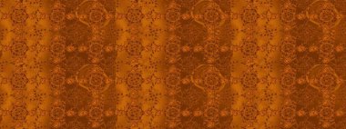 Renkli, pürüzsüz desen. Çiçek arkaplan. Çiçek duvar kâğıdı. Raster illüstrasyonu. Şirin tekstil tarzında kahverengi, turuncu ve kırmızı renkler.