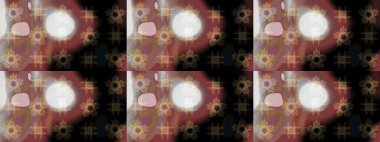 Kar taneleri radyal kahverengi, siyah ve gri renkler. Renkli arka planda güzel kar taneleri. Raster illüstrasyonu..