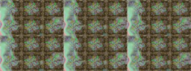 Renkli Bahar Temalı Kusursuz Arkaplan. Düz Çiçek Elementleri Tasarımı. Kusursuz desenli, modaya uygun kumaş deseni. Raster illüstrasyonu. Şirin çiçek elementleri..