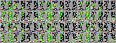 Poster ya da kapak için arka plan. Tekstil için figür. Davetiye ve kartpostal tasarımı için dekoratif çiçek unsurları. Yapraklı kusursuz desen. Sevimli zarif çiçekler Raster illüstrasyonu.