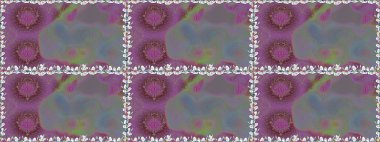 Çiçekli karalama şeklinde Raster çiçek deseni. Yumuşak, bahar çiçekli arka plan. Gri renkli çiçekler.