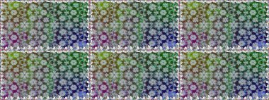 Raster illüstrasyonu. Gri renkli çiçekler. Tropik, dikişsiz çiçek deseni..