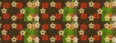 Altın desenli turuncu, yeşil ve kahverengi, altın elementli. Klasik altın desenli çizim. Raster geleneksel oryantasyon süsü.