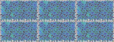 Yumuşak mavi ve yeşil arkaplanda izole edilmiş şirin yaban sinekleri. Mavi ve yeşil renkleri yakından izle. Sanat retro kaplanabilir açılış tasarımı tarzında serbest doğrusal mürekkep el logosu.