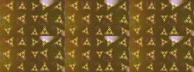 Renkli arka planda izole kar taneleri. Raster illüstrasyonu. Kar taneleri radyal kahverengi, yeşil ve nötr renkler.