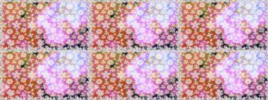 Kabile sanatı boho baskısı, klasik çiçek arkaplanı. Soyut etnik raster kusursuz desen. Arkaplan dokusu, duvar kağıdı, doğal renklerde çiçek teması.