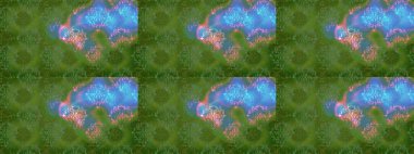 Çiçek deseni. Raster illüstrasyonu. Kusursuz Chichi kumaş deseni. Renkli Bahar Temalı Kusursuz Arkaplan. Düz Çiçek Elementleri Tasarımı.