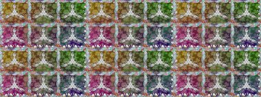 Çiçekli el, pürüzsüz desen çizmiş. Modern gelişim yeşil raster arka plan duvar kâğıdı illüstrasyon klasik çizgili iz sürme desenli çiçekler, çiçekli süsler.