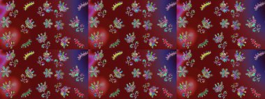 Renkli elementlerle Raster ilginç desen