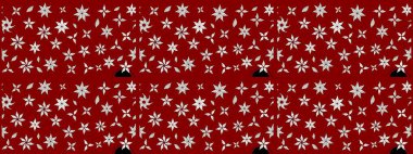 Robot resim tarzı kırmızı renkler. El yapımı çiçek ve bitki koleksiyonu. Şirin karalamalı çiçek desenli çizim. Raster illüstrasyonu. Raster illüstrasyonu.