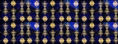 Kar tanelerinin soyut arkaplanı olan şirin bir Noel arkaplanı. Siyah, mavi ve gri kar taneleri. Raster illüstrasyonu. Renkler. Noel ve Yeni Yıl moda baskıları için tatil tasarımı.