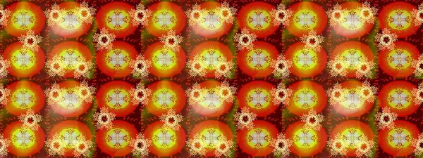 Klasik oryantal desen kahverengi, kırmızı ve turuncu renkler üzerine. Geleneksel raster ve altın desen. Damask taslak süsü.