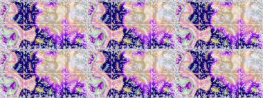 Raster illüstrasyonu. Tarafsız ve mavi renkte çiçekler. Raster illüstrasyonu. Kusursuz çiçek deseni. Asya tekstil tarzında.