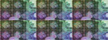 Halk tarzı. Modern çiçek arkaplanı. Parlak renkli çiçekleri ve yeşil renkli yaprakları olan kusursuz çiçek desenleri. Moda baskıları için zarif bir şablon.