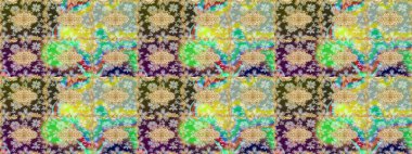 Barok tarzında duvar kâğıdı tasarımı için eskiz şablonu arka planı. Süslü raster dekorasyonu. Altın elementlerle nötr renklerde altın desen.