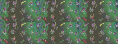 Çiçekli eskiz arkaplanı. Çocuk stili. Renkli Bahar Teması eskiz kalıbı. Düz Çiçek Elementleri Tasarımı.