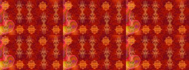 Kırmızı, turuncu ve mor renkte kar tanesi süsü. Kar tanesi süsü Raster illüstrasyonu. Güzel süs eşyası. Kar taneleri izole edildi.