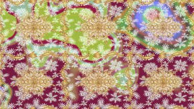 Altın elementlerle nötr renklerde altın desen. Klasik Raster altın desenini çiz. Geleneksel oryantasyon süsü. Klasik vintage arkaplan.