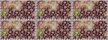 Kahverengi ve bej renkli çiçeklerle kusursuz çiçek deseni. Suluboya tarzında kahverengi ve bej renkte çiçekler.