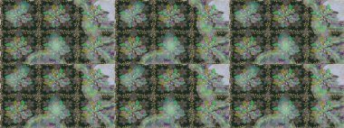 Küçük çiçekte hoş bir çiçek deseni var. Çiçeksel elementlerle süslenmiş zarif raster dokusu. Gri ve yeşil renklerde parlak çiçeklerle soyut ve pürüzsüz desen.