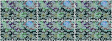 Raster düz çiçekleri pürüzsüz desen. Mavi renkli çiçekler. Tasarım hediye paketi, tebrik kartları, posterler ve afiş tasarımı.