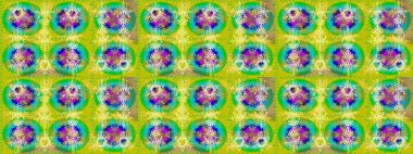 Kar taneleri sarı, yeşil ve mavi renklerde izole edilmiş. Kar Tanesi Simgesi. Raster illüstrasyonu. Raster illüstrasyonu.