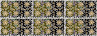 Gri renkli ve altın elementli altın desenli. Barok tarzında duvar kağıdı tasarımı için kusursuz damaske deseni arkaplanı. Süslü raster dekorasyonu.