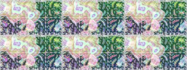 Güzel çiçek deseni. Tarafsız ve mavi renkte çiçekler. Renkli Bahar Temalı Kusursuz Arkaplan. Düz Çiçek Elementleri Tasarımı.