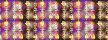 Güzel bir kış süsü. Renkli kar taneleri Raster çizimi. Raster kahverengisi, bej ve mor kar tanesinden izole edilmiş..