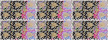 Barok tarzında kusursuz bir doğulu süsü. Gri renkli ve altın elementli geleneksel klasik altın sarısı desen.