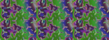 Noel stili. Yeşil, mor ve mavi renkli kar taneleri. Raster illüstrasyonu.