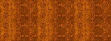 Renkli, pürüzsüz desen. Çiçek arkaplan. Çiçek duvar kâğıdı. Raster illüstrasyonu. Şirin tekstil tarzında kahverengi, turuncu ve kırmızı renkler.
