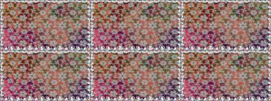 Kahverengi renkli çiçekler. Tekstil ve kapak tasarımı için mükemmel. El çizimi dikişsiz sonbahar çiçekleri deseni. Renkli, kahverengi, pürüzsüz desen. Doodle tarzı.