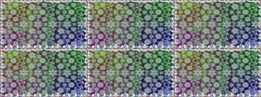 Raster illüstrasyonu. Gri renkli çiçekler. Tropik, dikişsiz çiçek deseni..