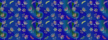 Mavi, yeşil ve menekşe renkleri üzerine şirin soyut kar tanesi raster tasarımı. Düz kar karalama ikonları, yılbaşı afişi için kar taneleri silueti, kartlar. Yeni yıl kar tanesi.