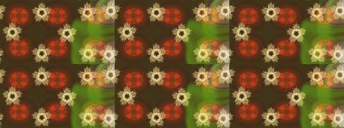 Altın desenli turuncu, yeşil ve kahverengi, altın elementli. Klasik altın desenli çizim. Raster geleneksel oryantasyon süsü.