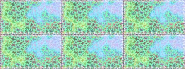 Kağıt, kumaş ve ambalaj için uygun. Mavi renkli illüstrasyon. Raster çiçekli, kelebekli kusursuz desen..