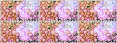 Kabile sanatı boho baskısı, klasik çiçek arkaplanı. Soyut etnik raster kusursuz desen. Arkaplan dokusu, duvar kağıdı, doğal renklerde çiçek teması.